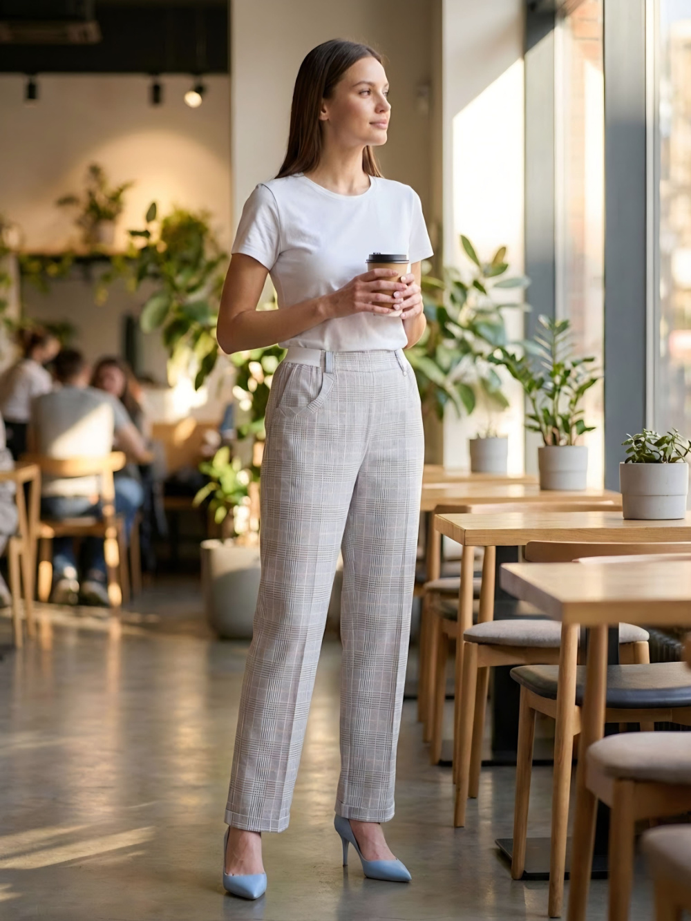 брюки женские franco vello 7585-124/24-01 sabbia blu-305