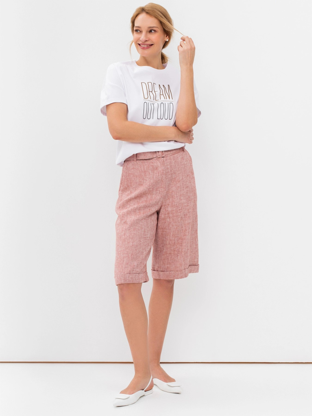 шорты женские удлиненные с поясом (бермуды) bulmer 4245413/42