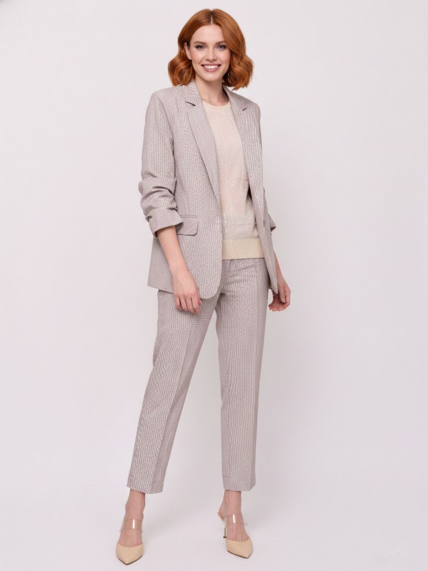 жакет женский franco vello 6177-124/24-01 gabbia beige-611