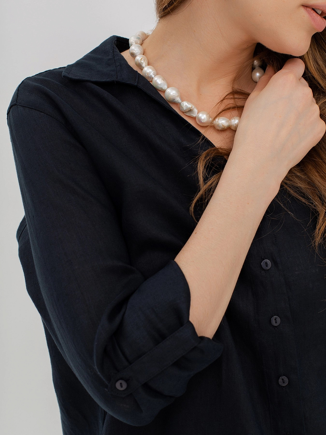 Блузка женская из 100% льна (рубашка) Bulmer