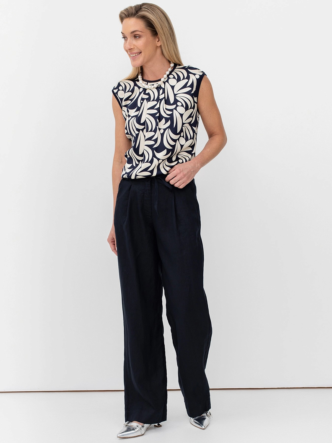 Брюки женские широкие из 100% льна Bulmer