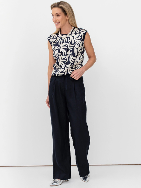 брюки женские широкие из 100% льна bulmer 4245441/64