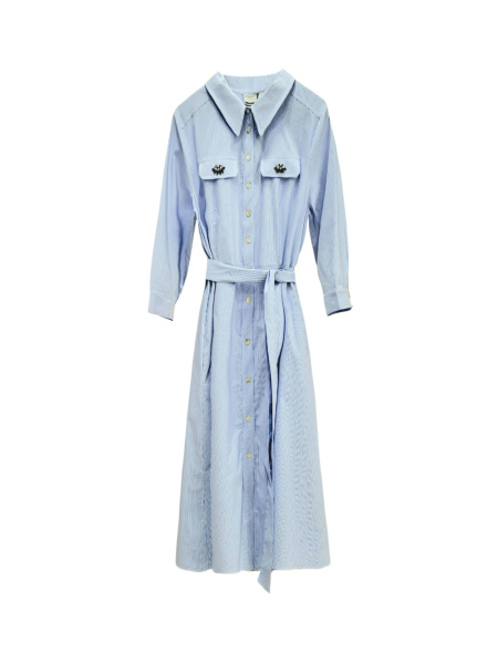 платье-рубашка с поясом franco vello 8166-124/24-01 sielo sereno-302