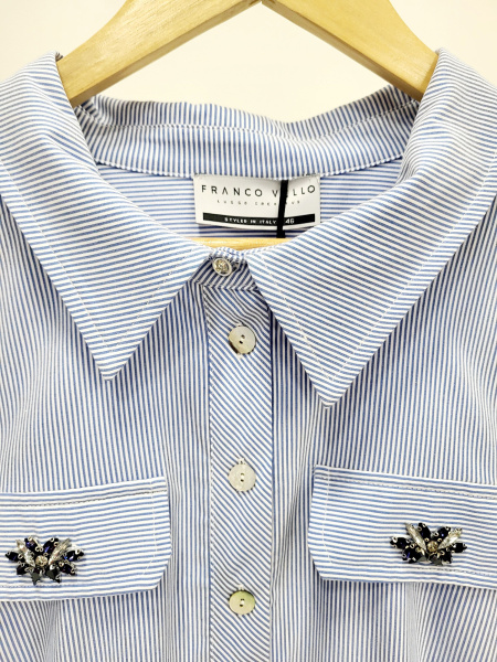 платье-рубашка с поясом franco vello 8166-124/24-01 sielo sereno-302