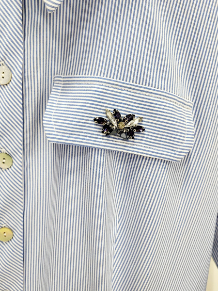 платье-рубашка с поясом franco vello 8166-124/24-01 sielo sereno-302