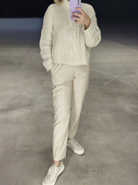 Брюки из экокожи Noche Mio