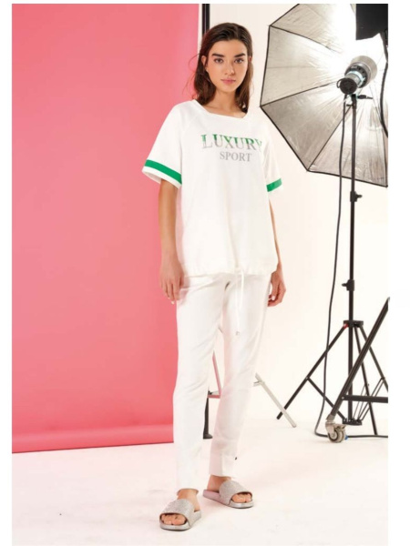 брюки женские donne da sogno 22D1820 04 bianco 40