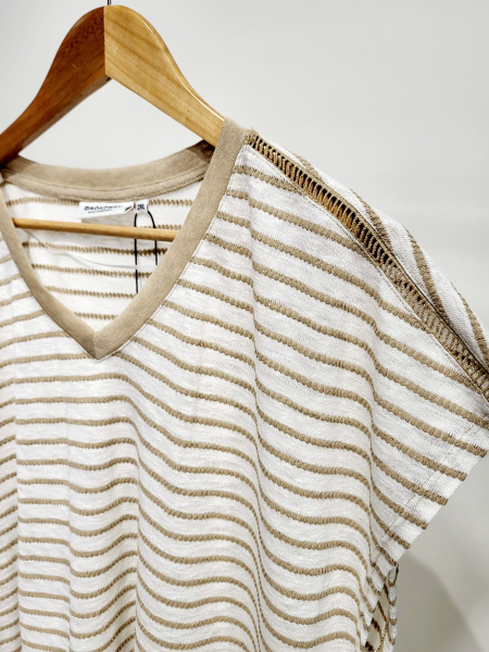 футболка женская broadway 55002281 travertine striped