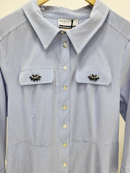 платье-рубашка с поясом franco vello 8166-124/24-01 sielo sereno-302