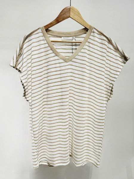 футболка женская broadway 55002281 travertine striped